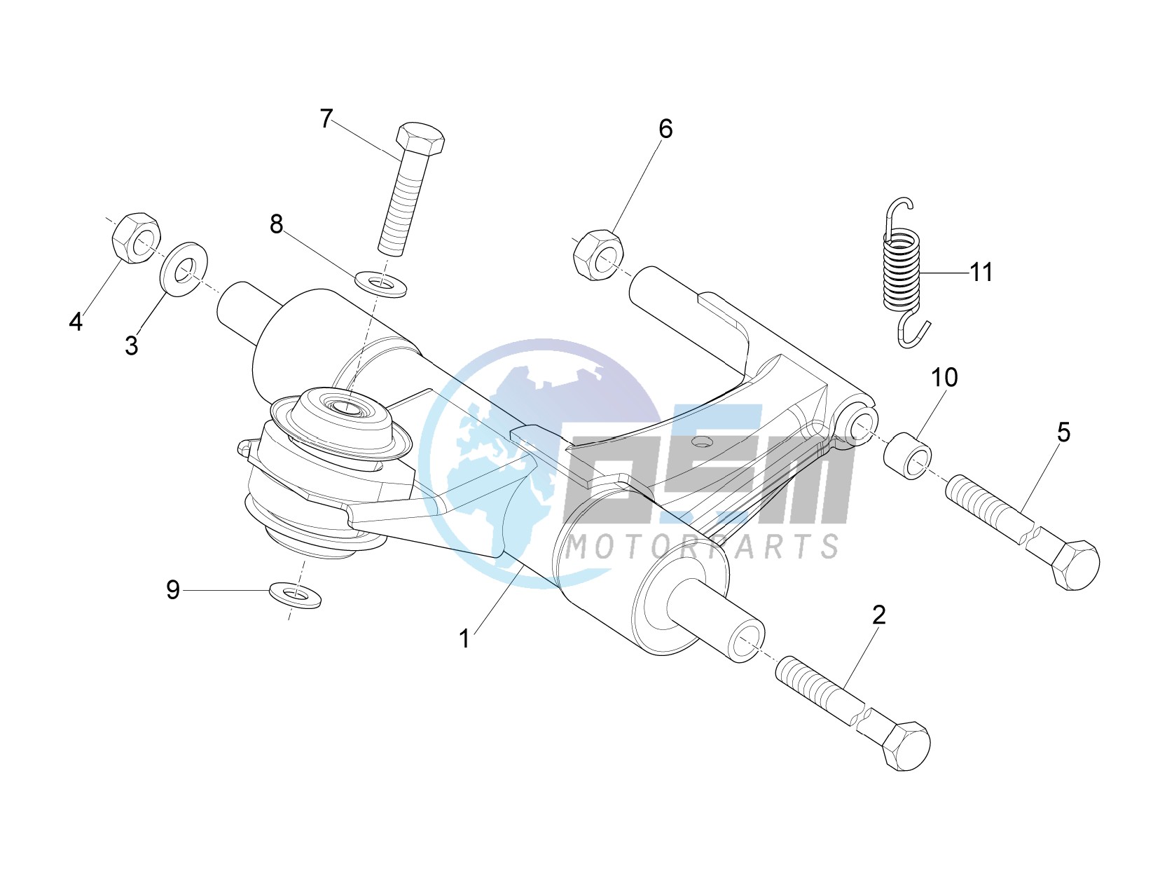 Swinging arm