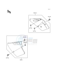 KX 125 K [KX125] (K5) [KX125] drawing SIDE COVERS