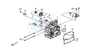 GTS 300i 2012 drawing CRANKCASE RIGHT / START MOTOR