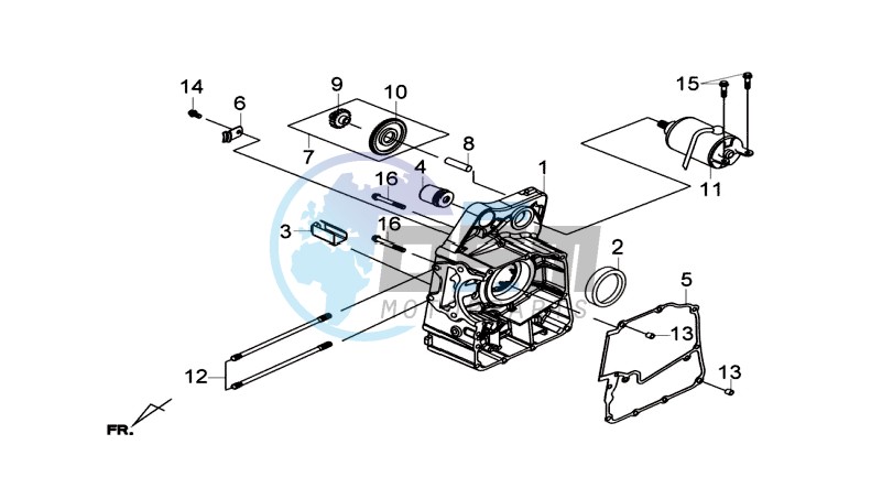 CRANKCASE RIGHT / START MOTOR