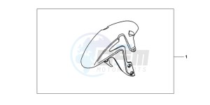 CBR600RR9 UK - (E / MME SPC 3E) drawing KIT FR FENDER