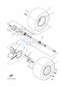 YFZ450R (BKD3) drawing REAR WHEEL