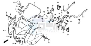 CB600F2 HORNET S drawing COWL