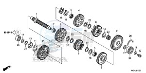 VFR1200XD Europe Direct - (ED) drawing TRANSMISSION (VFR1200XD/XDA/XDS) (COUNTERSHAFT)