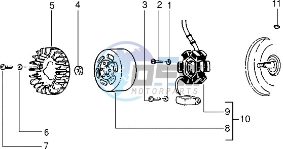 Flywheel magneto