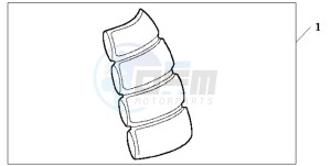 CB600F2 HORNET S drawing TANK PAD 2