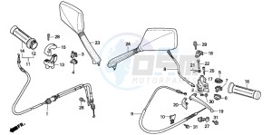 NH90 drawing HANDLE LEVER/SWITCH/CABLE