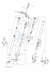 YZF125-A YZF-R125 (B5G2) drawing FRONT FORK