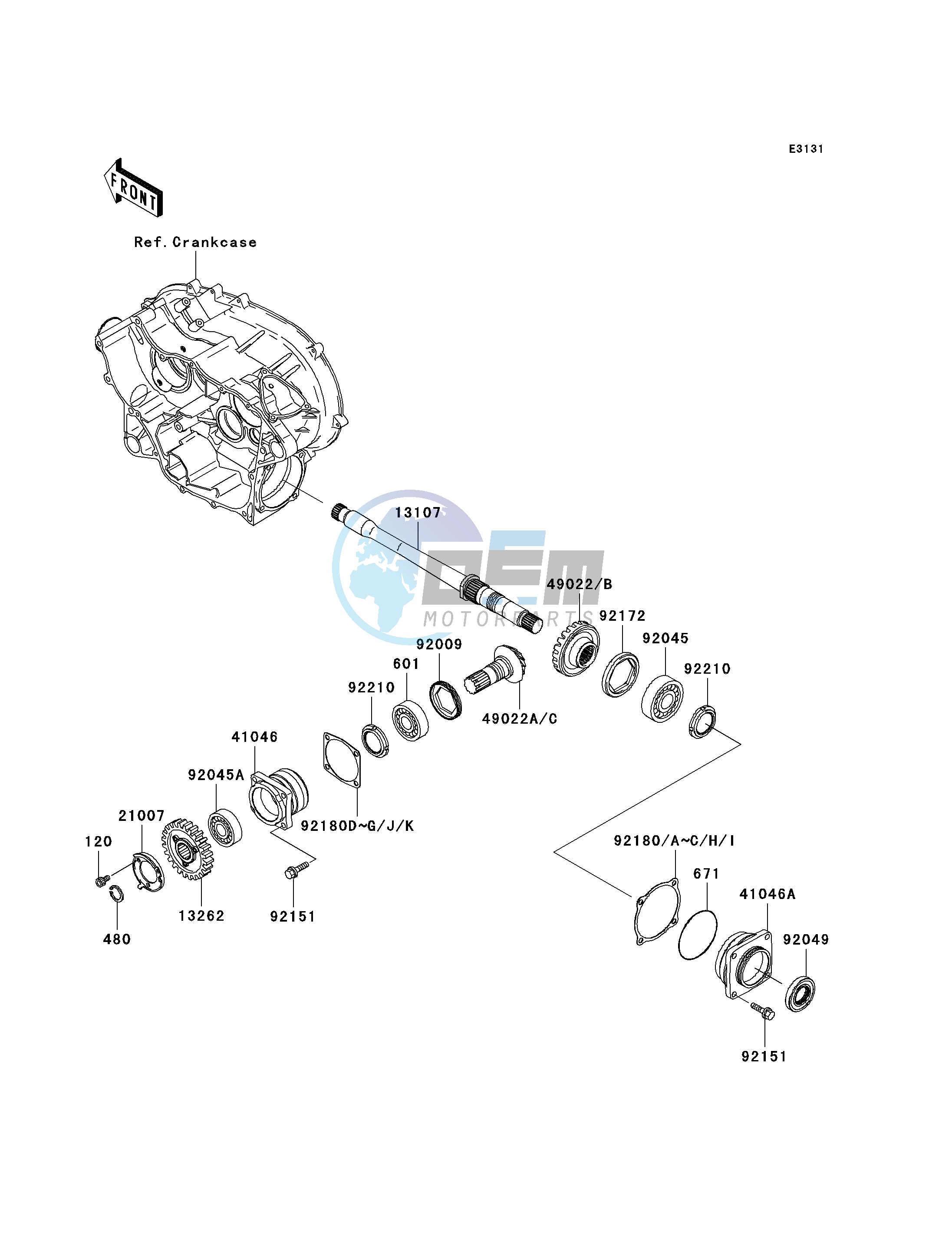 FRONT BEVEL GEAR