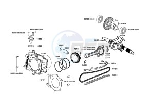 XCITING 400 drawing Cylinder  - Piston  - Crankshaft