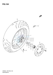 AN400 (E03) Burgman drawing REAR WHEEL (AN400L1 E3)