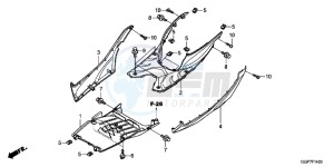 NSC50E Vision 50 - NSC50E UK - (E) drawing FLOOR STEP (NSC50/MPD/WH)