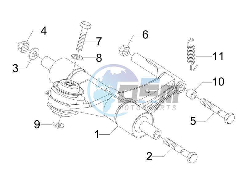 Swinging arm