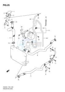 AN400 (E2) Burgman drawing RADIATOR HOSE