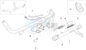 V7 Racer 750 drawing Lateral stand