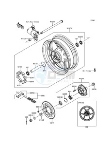 Z800 ABS ZR800BGF FR GB XX (EU ME A(FRICA) drawing Rear Hub