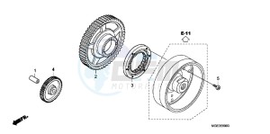 VFR1200FDD VFR1200F Dual Clutch UK - (E) drawing STARTING CLUTCH