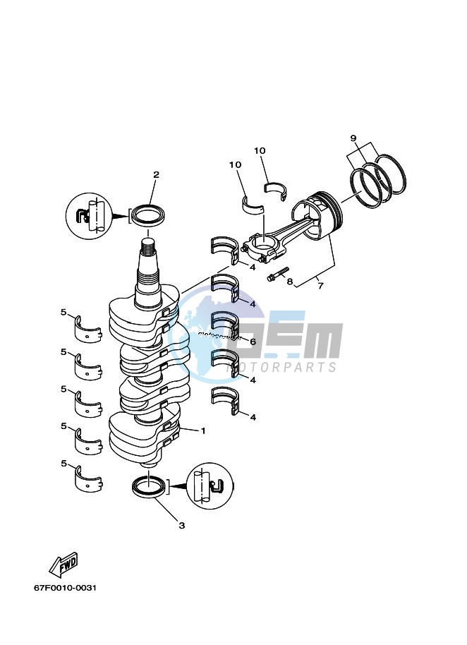 CRANKSHAFT--PISTON