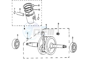 SV 100 L - 100 cc drawing CRANKSHAFT-PISTON