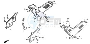 CBR1000F drawing SIDE COVER