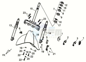 ALLO GT 45KMH 50 drawing FRONT FORK / STEERING HEAD BEARING