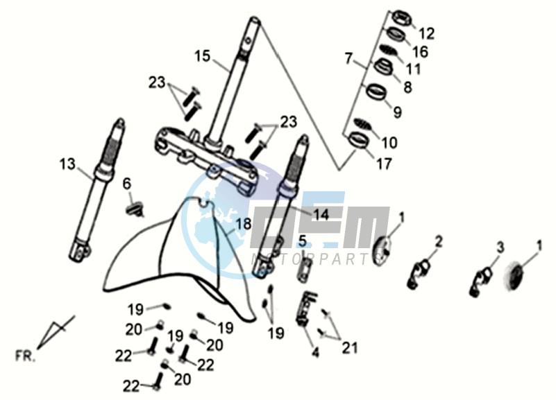 FRONT FORK / STEERING HEAD BEARING