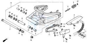 CBR900RR FIRE BLADE drawing SWINGARM