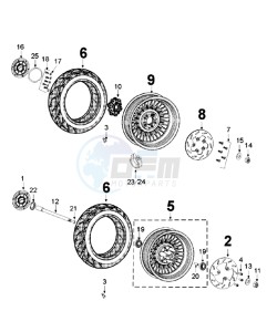 DJANGO 125 EVASION drawing WHEELS