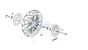 SENDA SM DRD RACING LTD - 50 CC VTHSR2A2B drawing REAR WHEEL