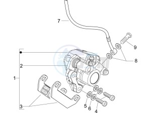 LX 50 4T drawing Brakes pipes - Calipers