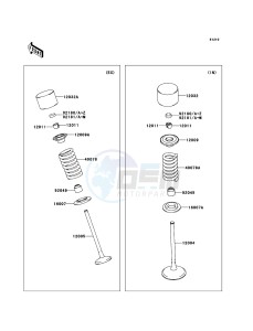 KX250F KX250ZDF EU drawing Valve(s)