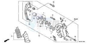 CB600FA9 Spain - (SP / ABS) drawing L. FRONT BRAKE CALIPER (CB600FA/FA3)