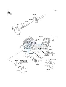 KSV 700 B [KFX700 V FORCE] (B1-B2) [KFX700 V FORCE] drawing CARBURETOR PARTS