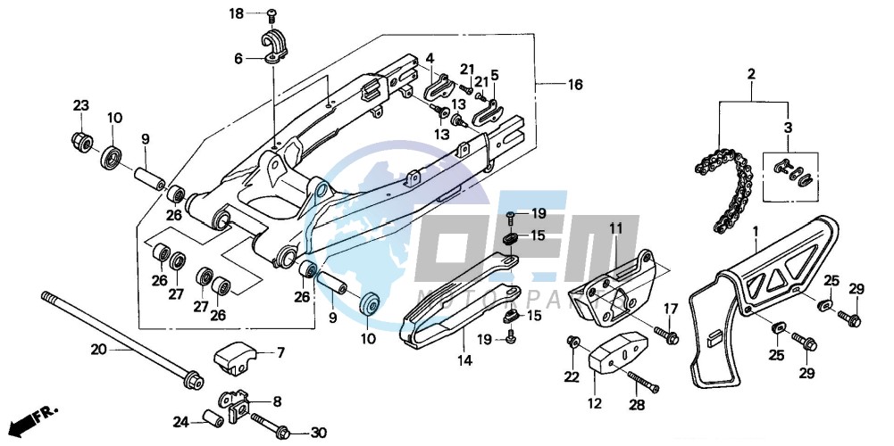 SWINGARM/CHAIN CASE