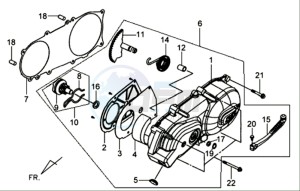 MIO 100 L6 drawing CRANKCASE COVER LEFT