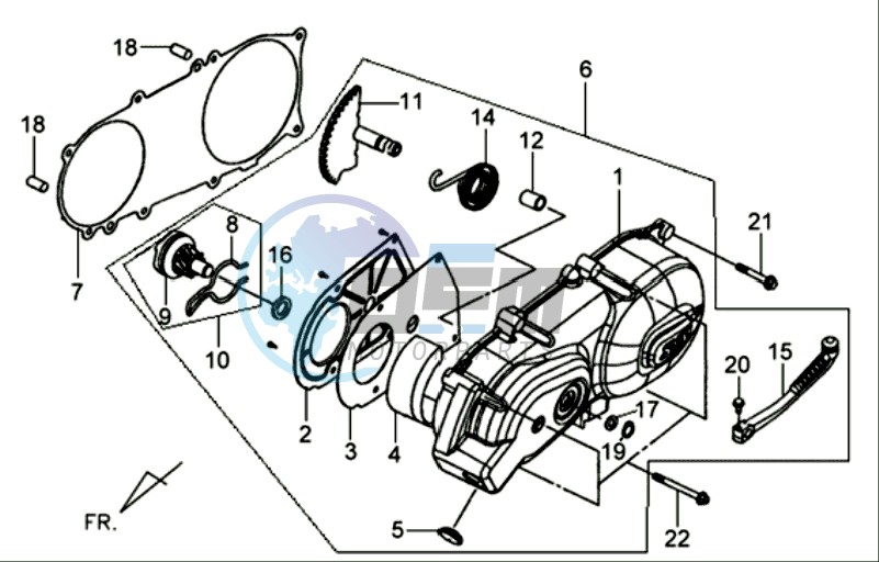 CRANKCASE COVER LEFT