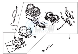 XS125-K drawing DASHBOARD / SPEEDOMETER CABLE / WIRING HARNASS