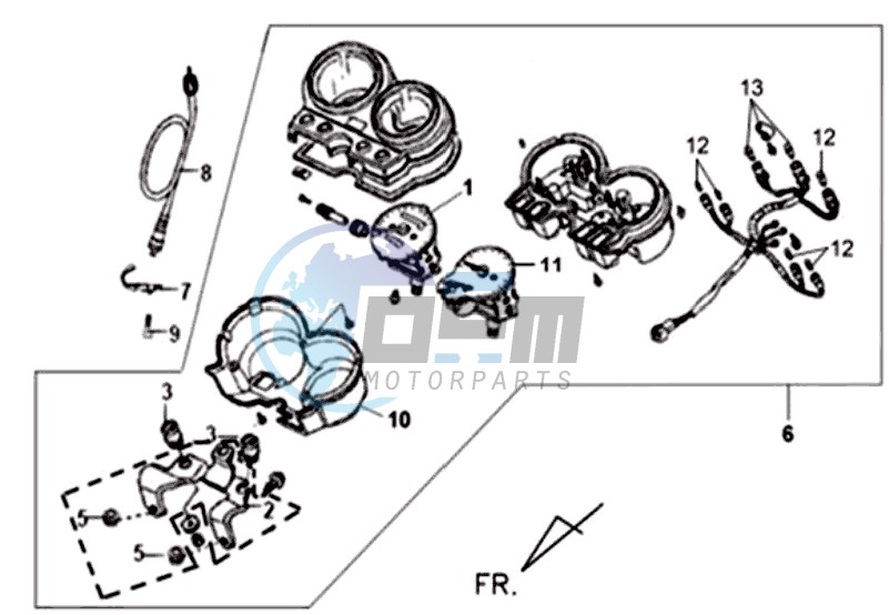 DASHBOARD / SPEEDOMETER CABLE / WIRING HARNASS