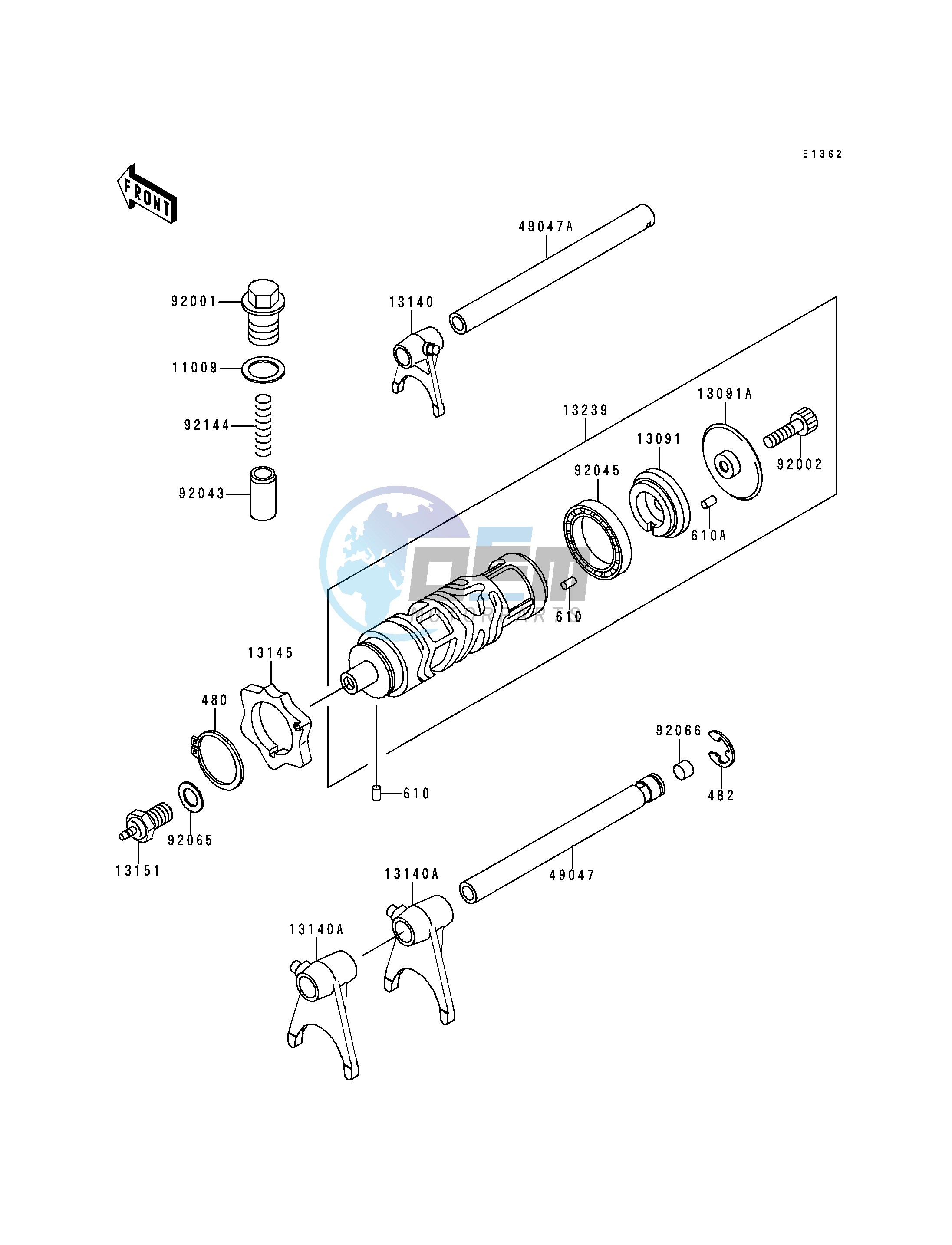 GEAR CHANGE DRUM_SHIFT FORK-- S- -