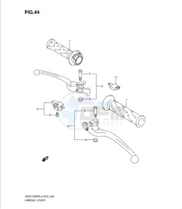 GSX1250 FA drawing HANDLE LEVER