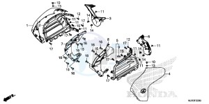 GL1800CF F6C ED drawing RADIATOR COWL