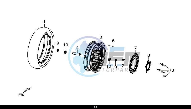 FR. WHEEL / GTS 300I ABS (LN30W9-EU) (L7-M0)