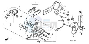 CB1000RA9 Australia - (U / ABS) drawing REAR BRAKE CALIPER (CB1000RA)