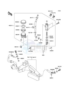 ER-6N ER650CBF GB XX (EU ME A(FRICA) drawing Rear Master Cylinder