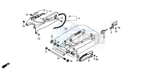 NSR125F drawing SWING ARM/CHAIN CASE