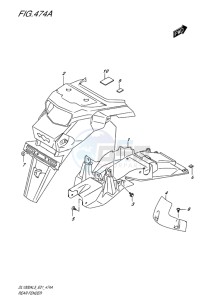 DL1000 ABS V-STROM EU drawing REAR FENDER