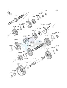 VN 2000 F [VULCAN 2000 CLASSIC LT] (6F-7F) F6F drawing TRANSMISSION