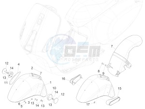 150 4T 3V ie Primavera (APAC, LATAM) (AU, S.A., TH, TN, VT) drawing Wheel huosing - Mudguard