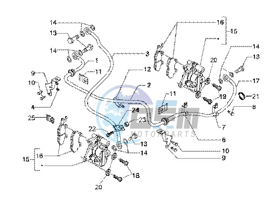 Calipers - Brake piping