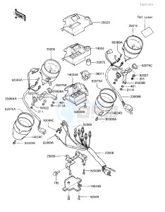 VN 700 A [LTD] (A1) [LTD] drawing METERS